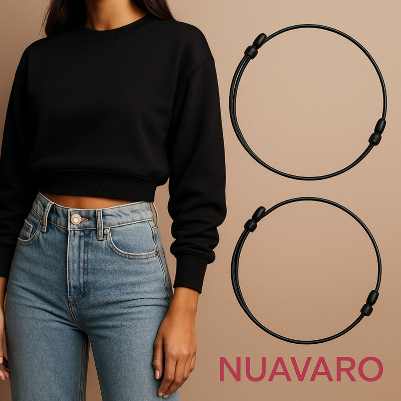 2-Pack Adjustable Crop Tuck Band – Black Elastic Crop Tool for Shirts, Sweaters & Summer Tops