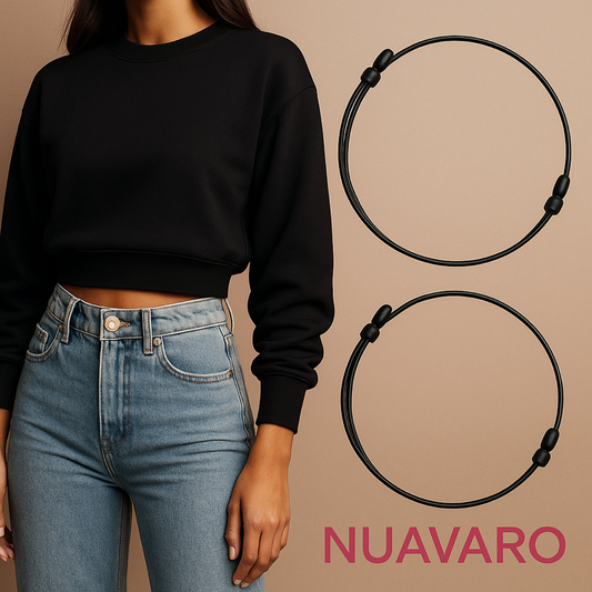2-Pack Adjustable Crop Tuck Band – Black Elastic Crop Tool for Shirts, Sweaters & Summer Tops